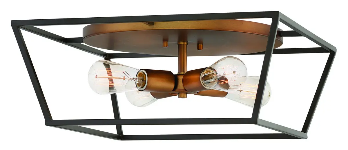 Fulton Led Flush Mount In Bronze 1
