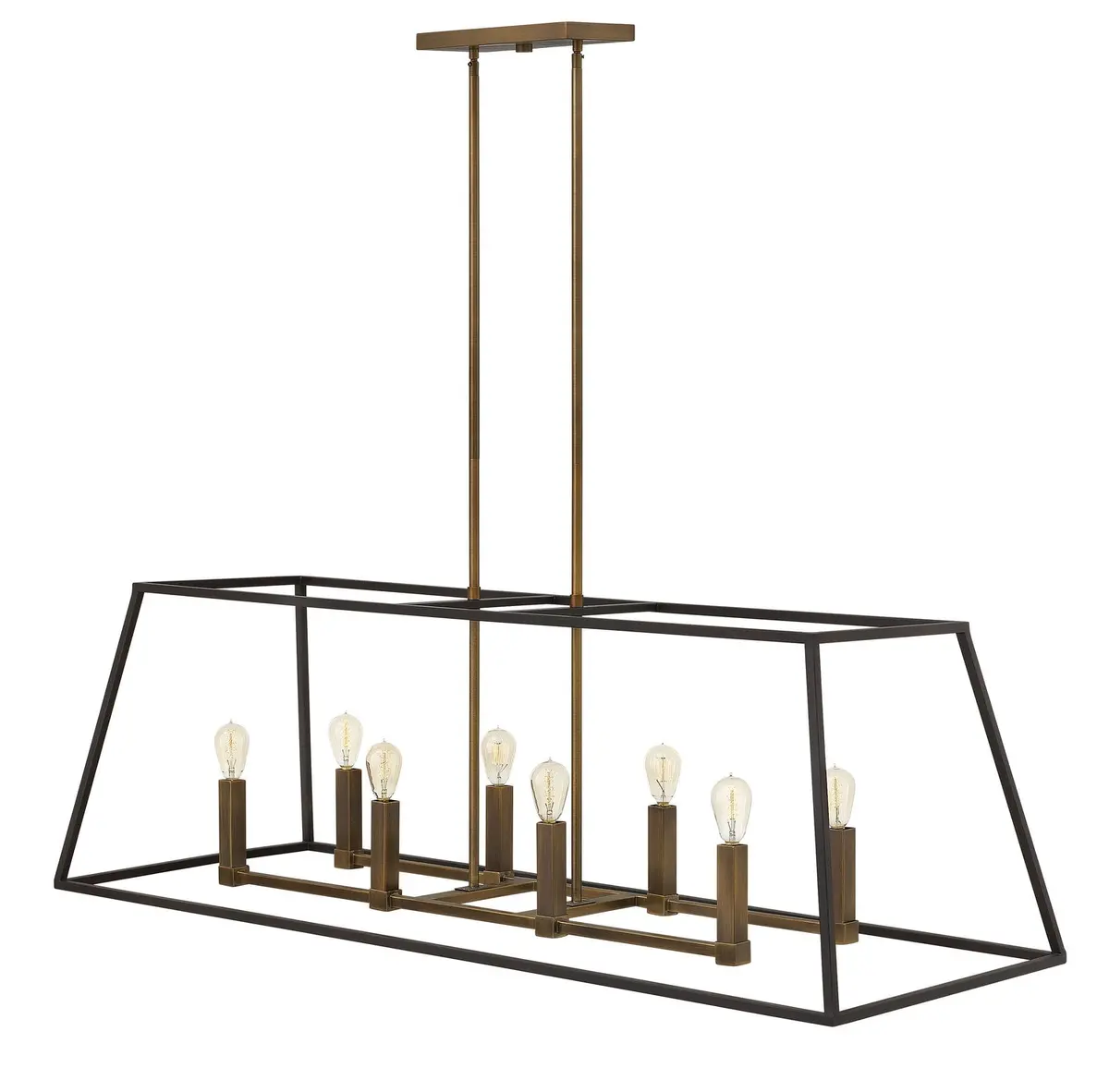 Fulton Led Linear Chandelier In Bronze 1