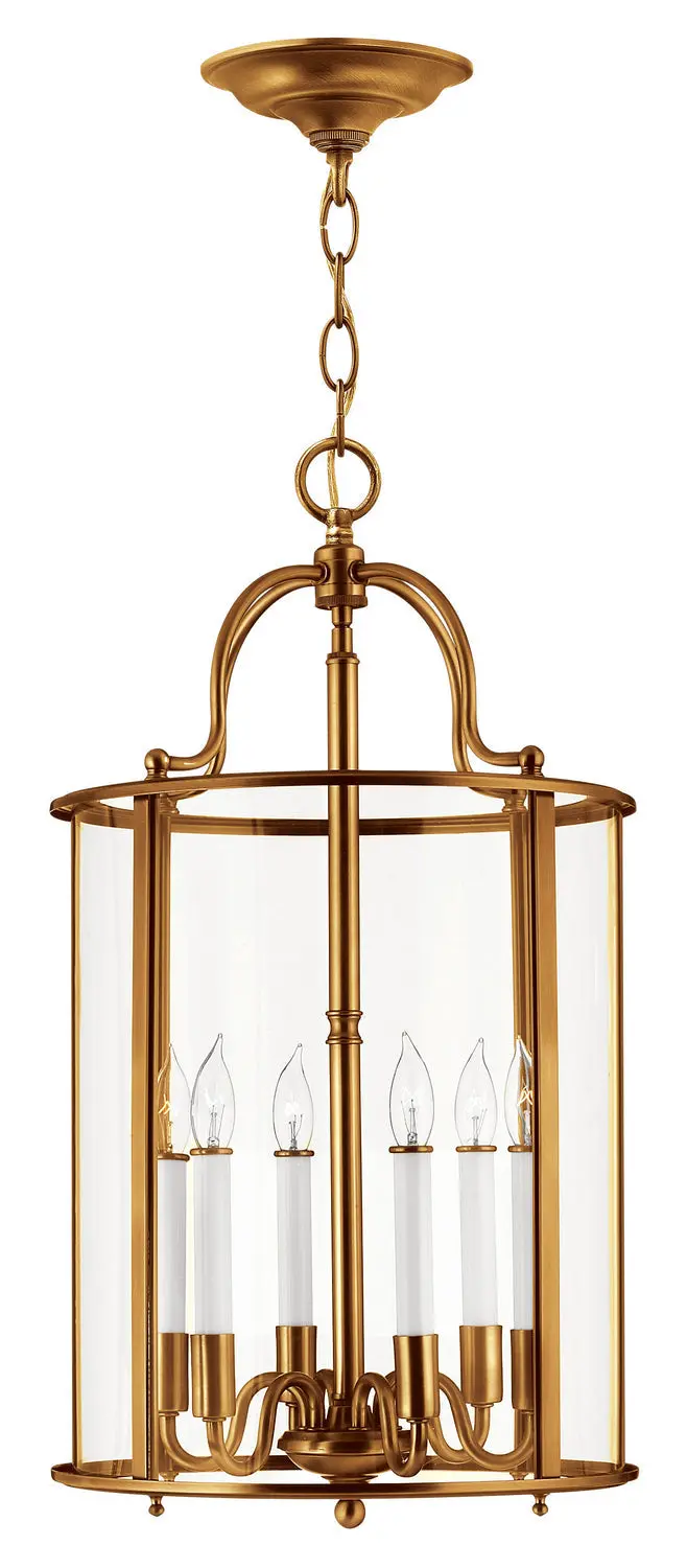 Gentry Led Foyer Pendant In Heirloom Brass 1