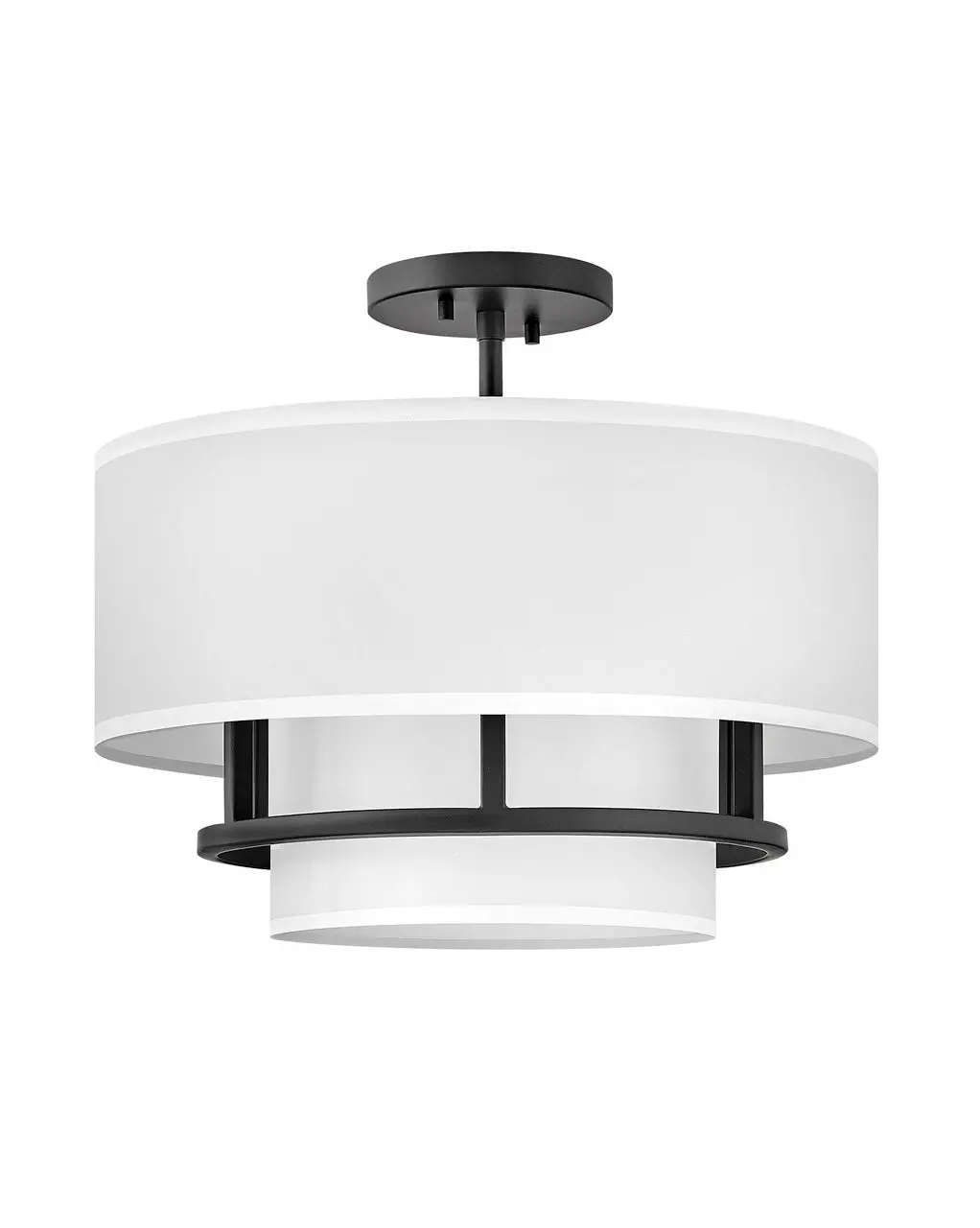 Graham Led Semi-Flush Mount In Black 1
