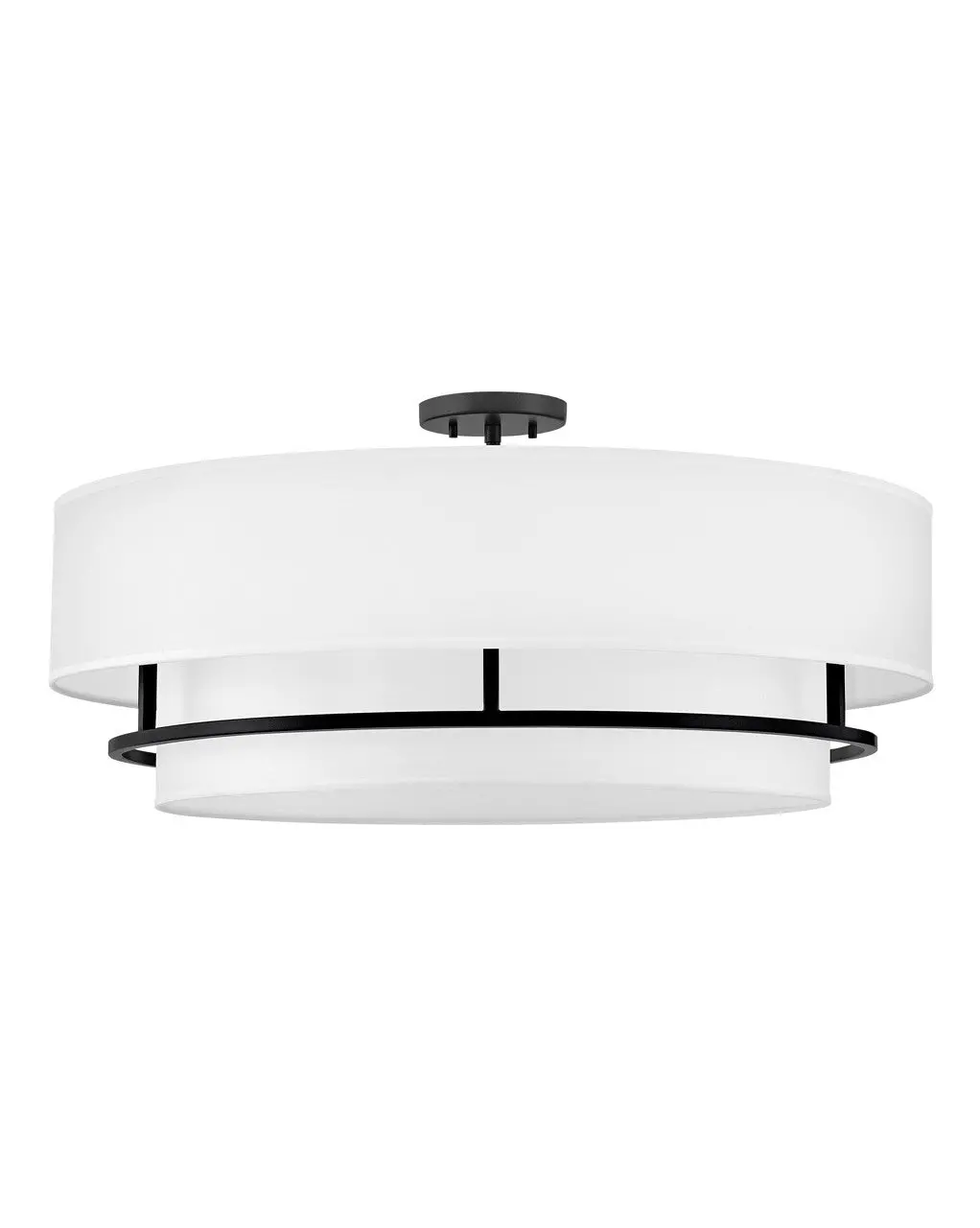 Graham Led Semi-Flush Mount In Black 1
