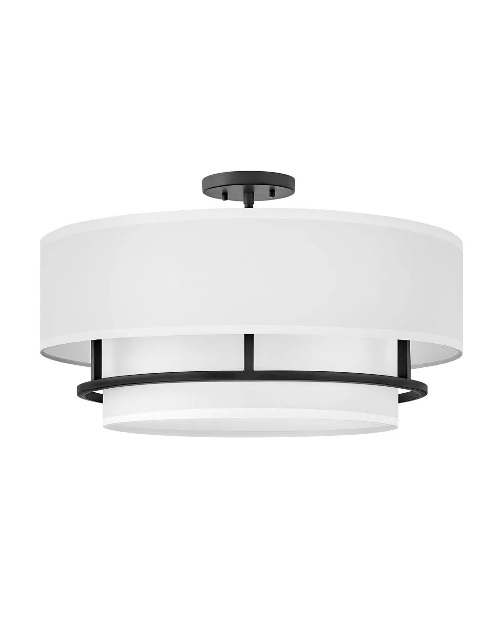Graham Led Semi-Flush Mount In Black 1