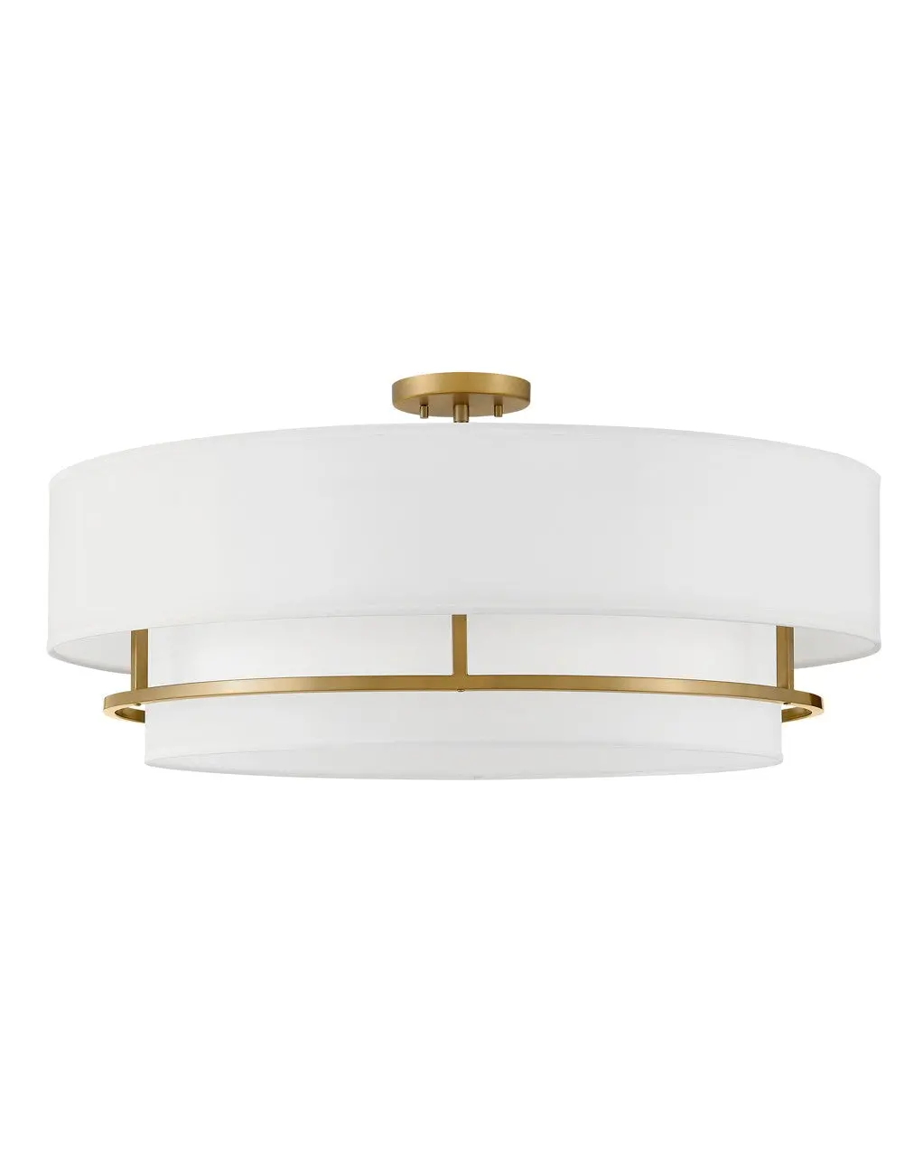 Graham Led Semi-Flush Mount In Lacquered Brass 1