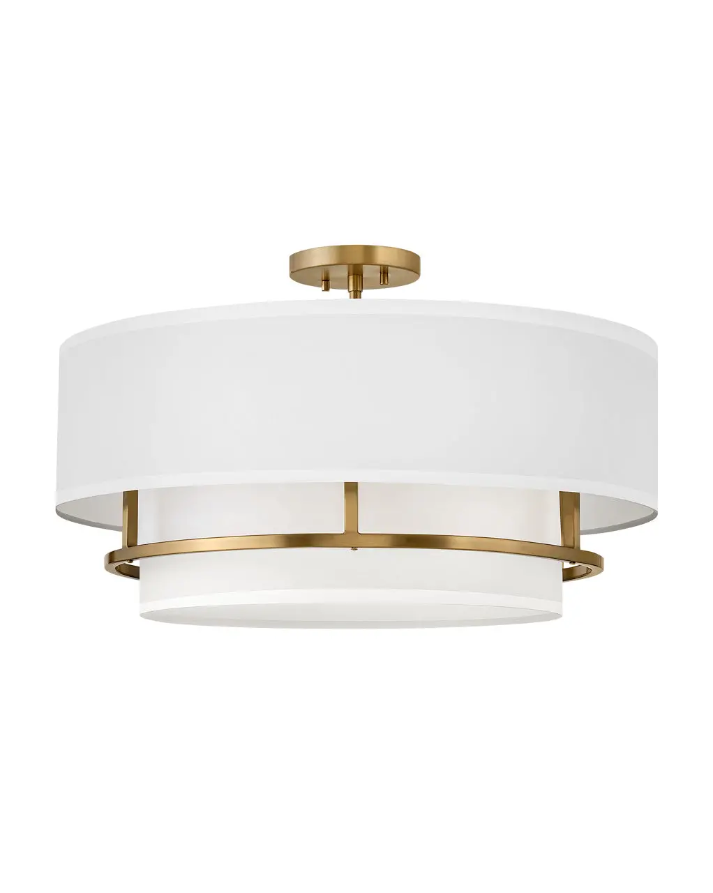 Graham Led Semi-Flush Mount In Lacquered Brass 1