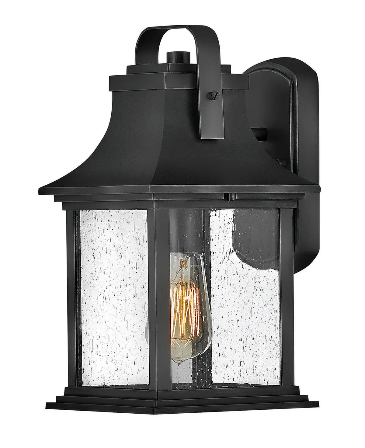 Grant Led Outdoor Lantern In Textured Black 1