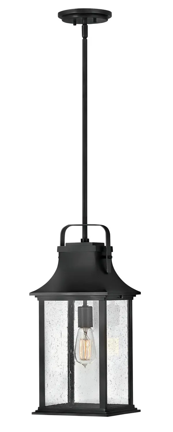 Grant Led Outdoor Lantern In Textured Black 1