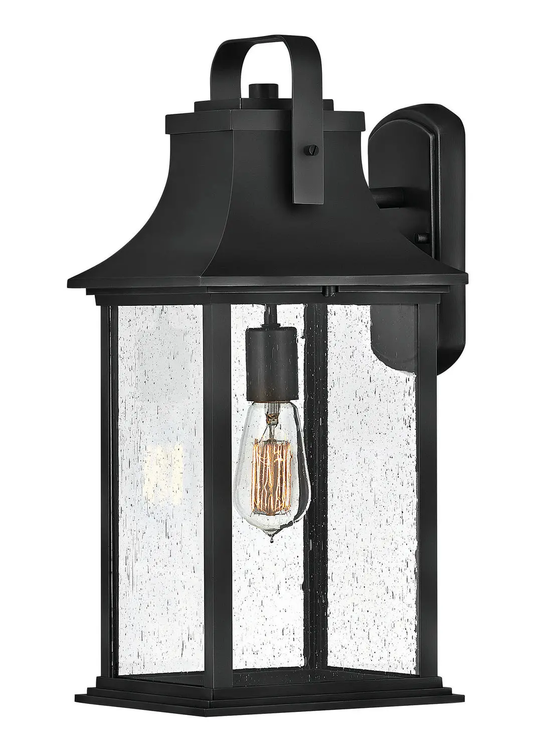 Grant Led Outdoor Lantern In Textured Black 1