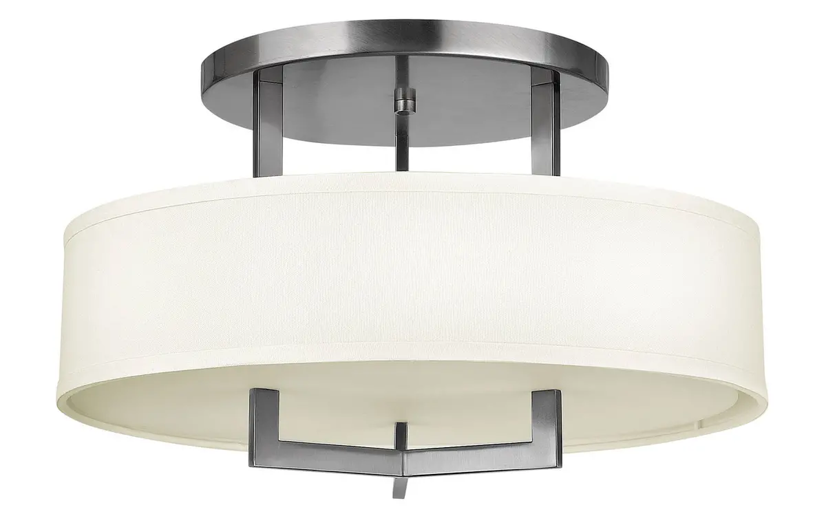 Hampton Led Semi-Flush Mount In Antique Nickel 1
