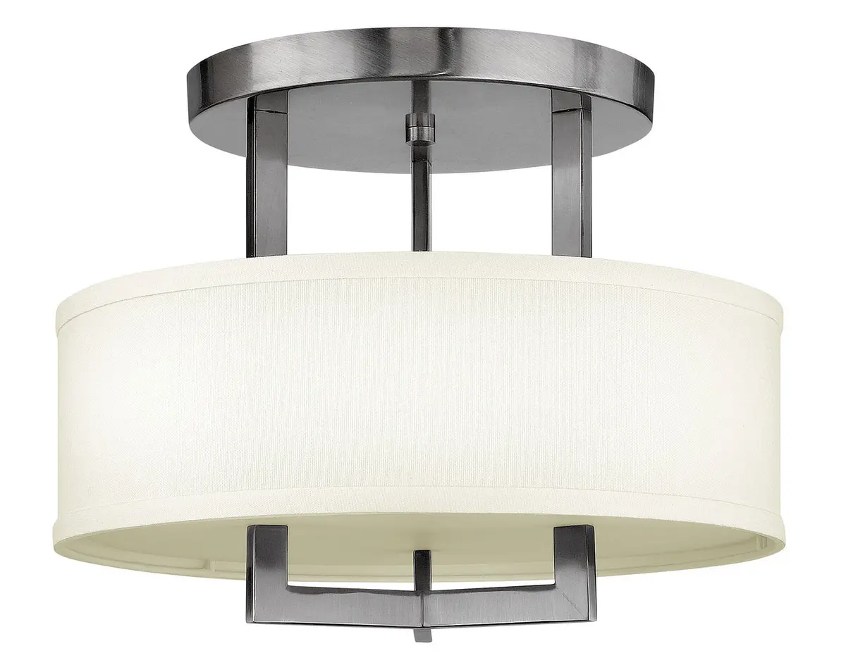 Hampton Led Semi-Flush Mount In Antique Nickel 1