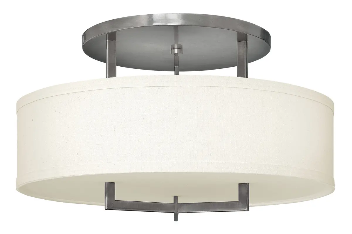 Hampton Led Semi-Flush Mount In Antique Nickel 1