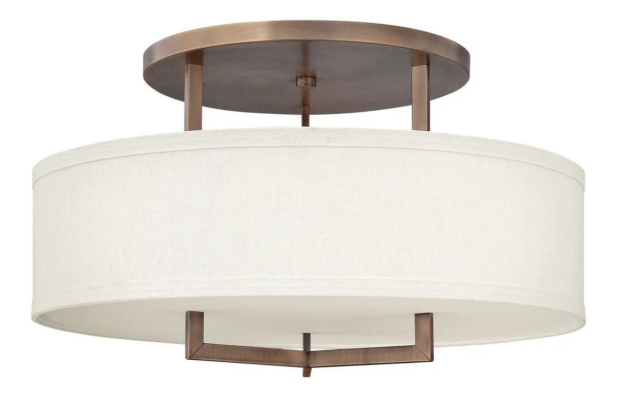 Hampton Led Semi-Flush Mount In Brushed Bronze 1