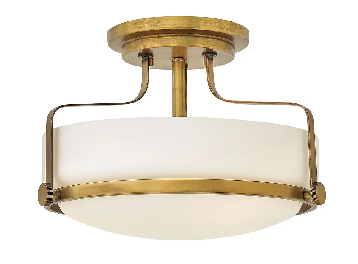 Harper Led Flush Mount In Heritage Brass 1