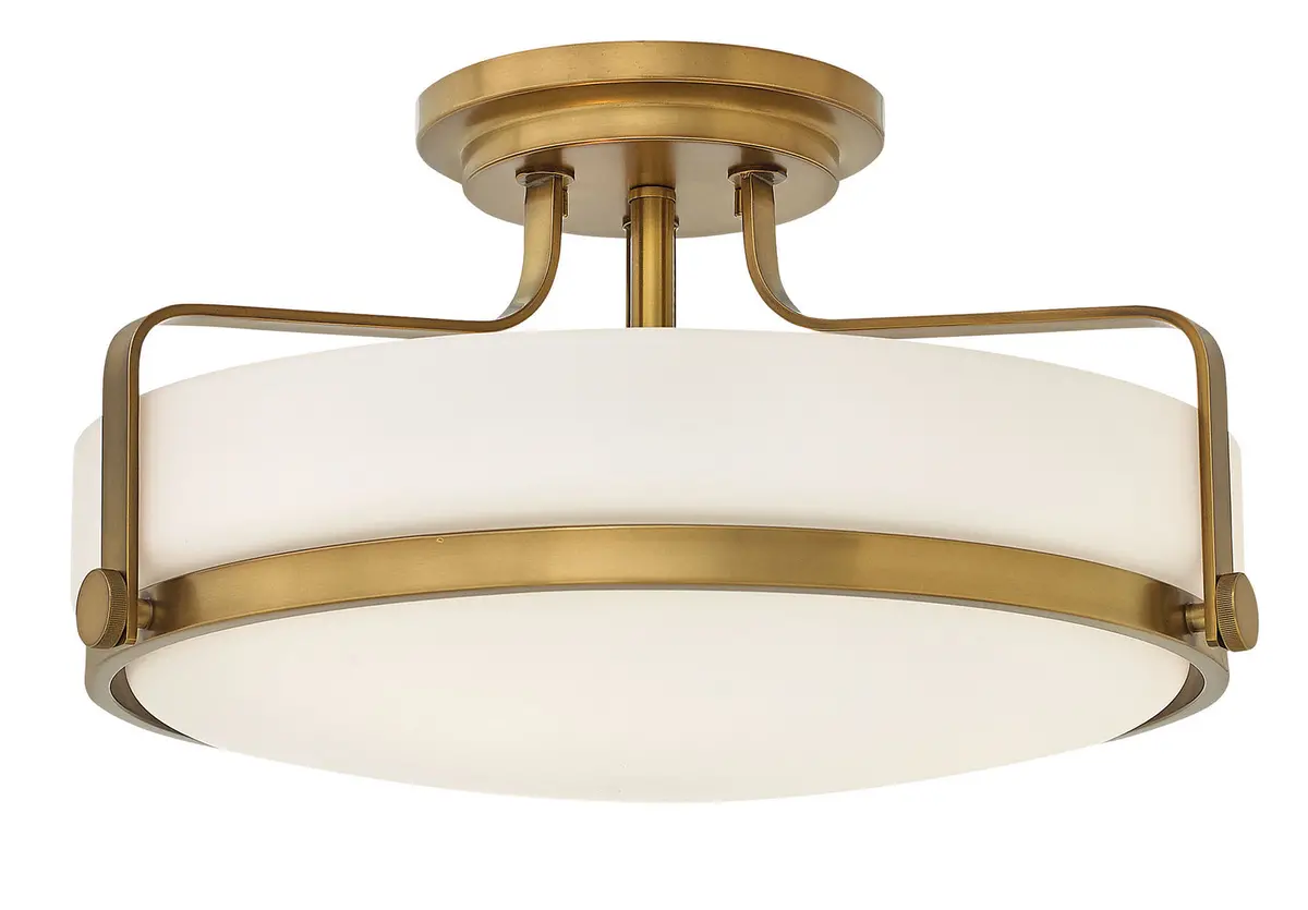 Harper Led Flush Mount In Heritage Brass 1