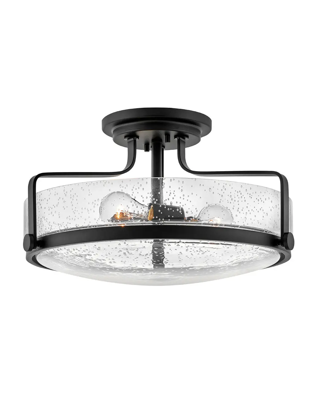 Harper Led Semi-Flush Mount In Black 1