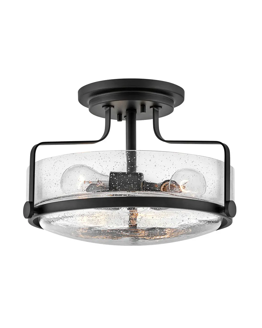 Harper Led Semi-Flush Mount In Black 1