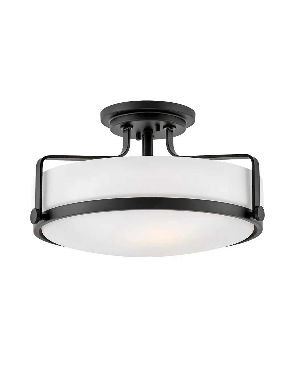 Harper Led Semi-Flush Mount In Black 1