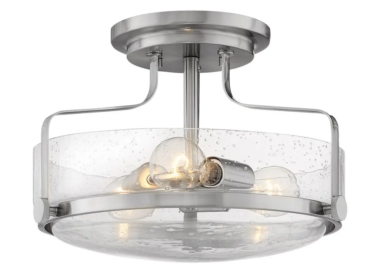 Harper Led Semi-Flush Mount In Brushed Nickel 1