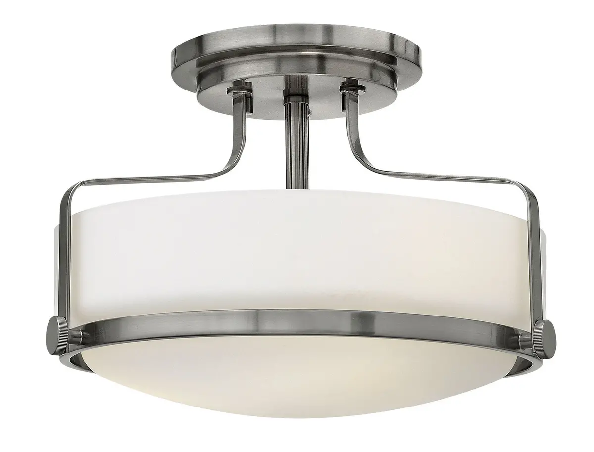 Harper Led Semi-Flush Mount In Brushed Nickel 1