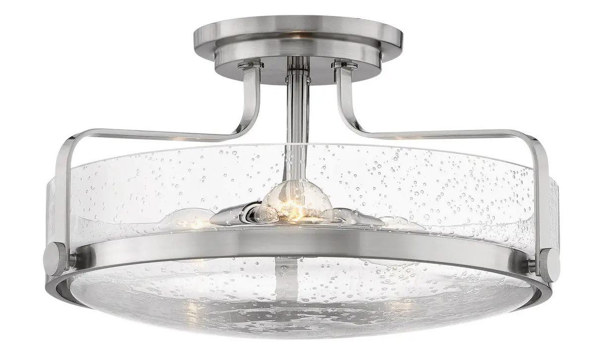 Harper Led Semi-Flush Mount In Brushed Nickel 1