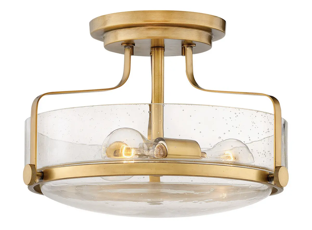 Harper Led Semi-Flush Mount In Heritage Brass 1
