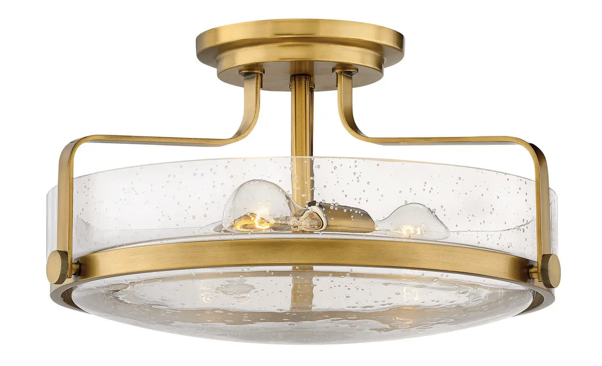 Harper Led Semi-Flush Mount In Heritage Brass 1