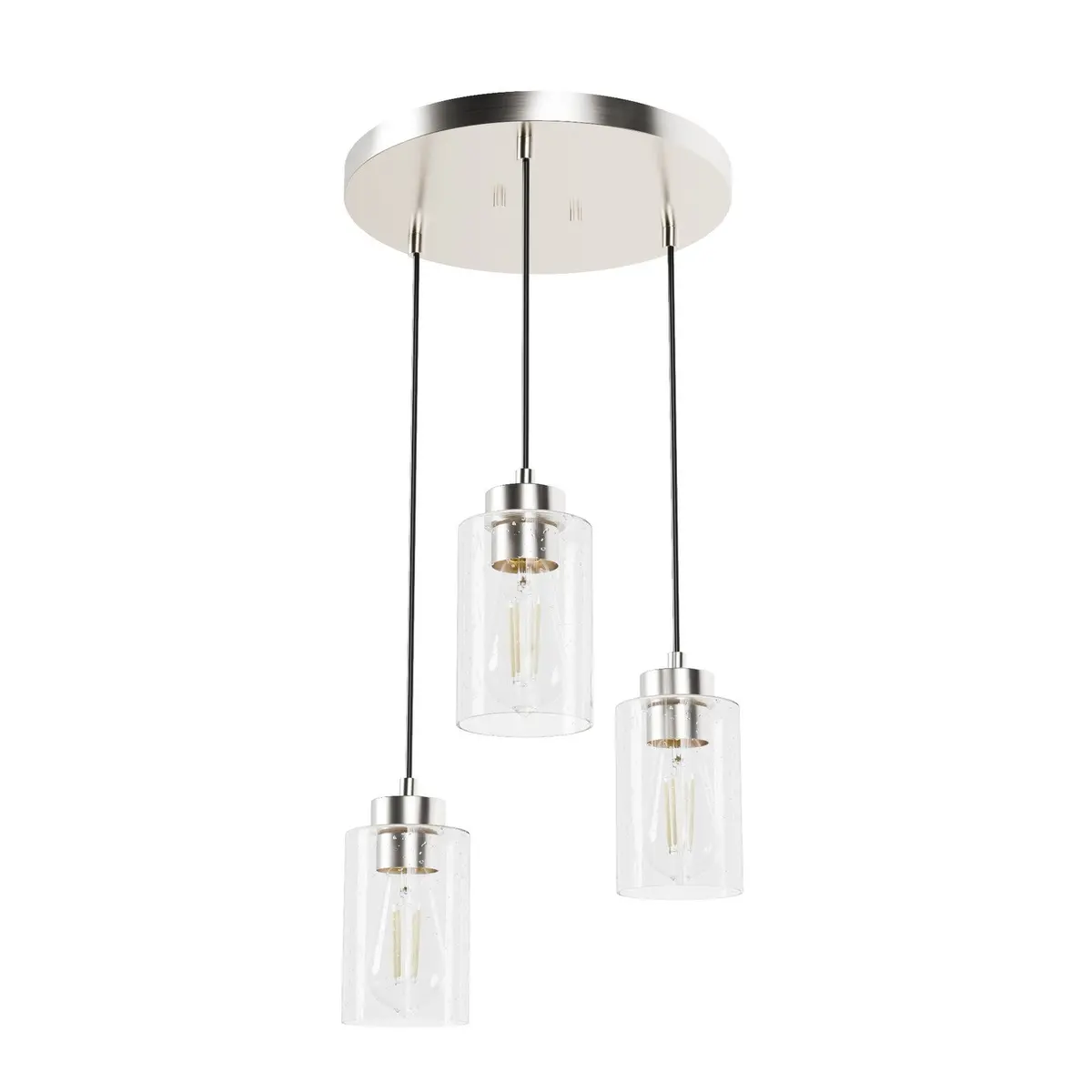 Hartland Three Light Cluster In Brushed Nickel 1