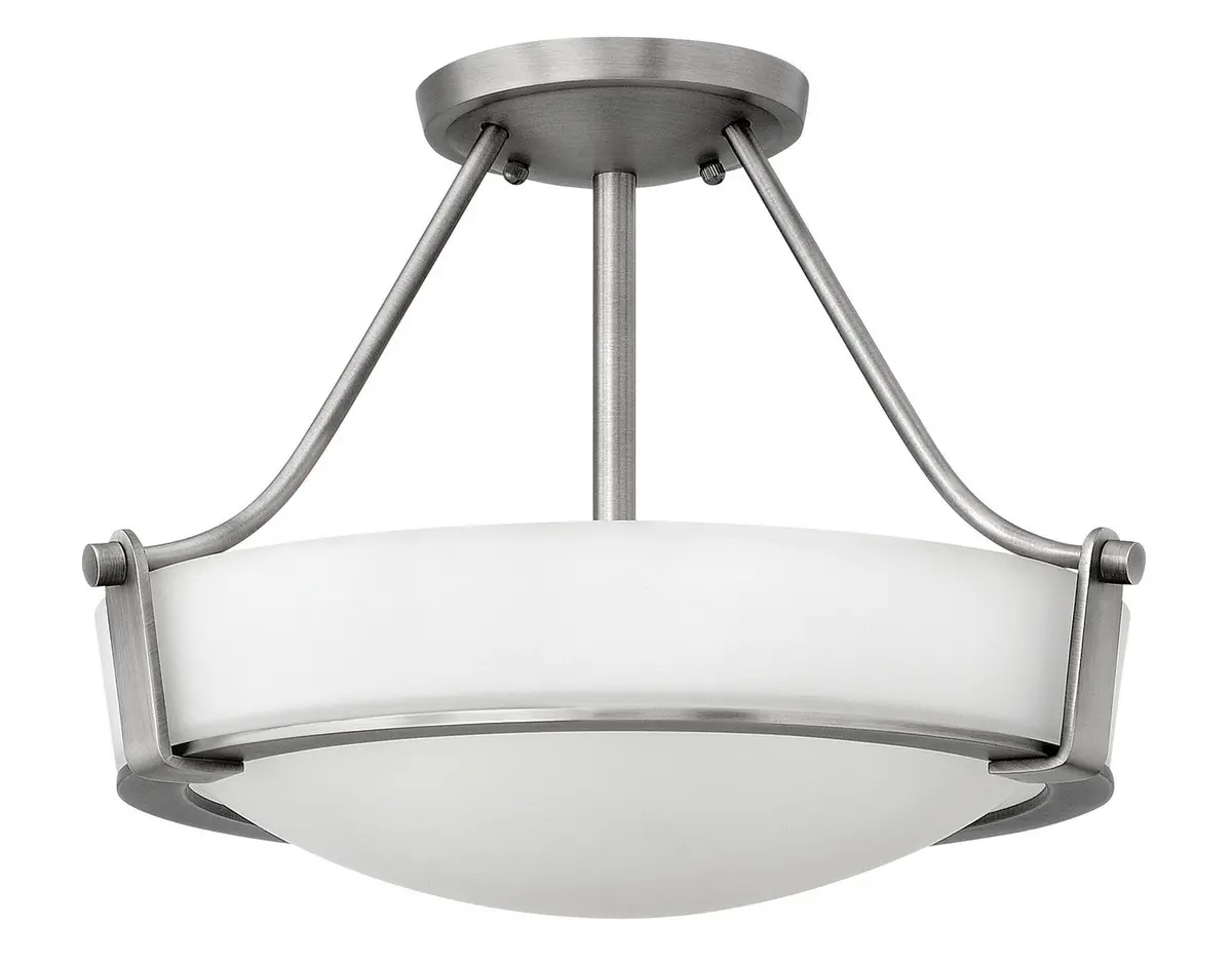 Hathaway Led Semi-Flush Mount In Antique Nickel 1