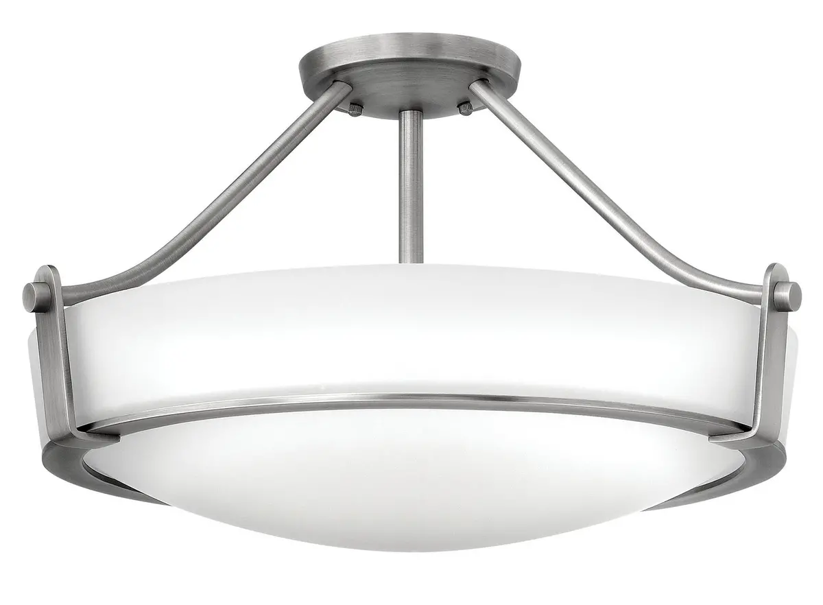 Hathaway Led Semi-Flush Mount In Antique Nickel 1