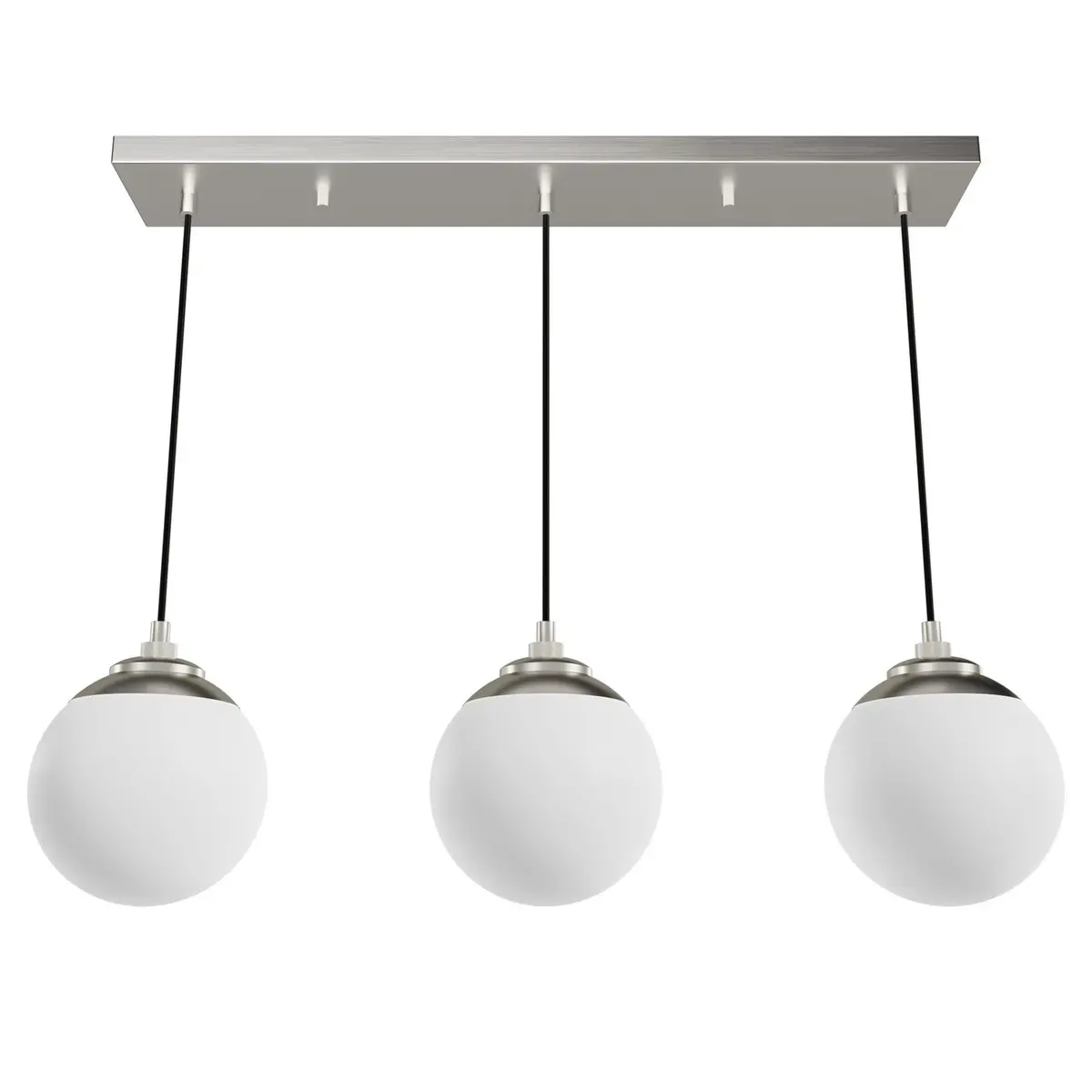 Hepburn Three Light Linear Cluster In Brushed Nickel 1