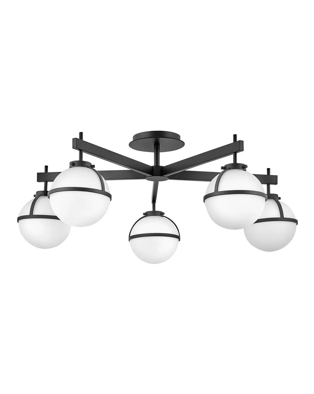 Hollis Led Semi-Flush Mount In Black 1