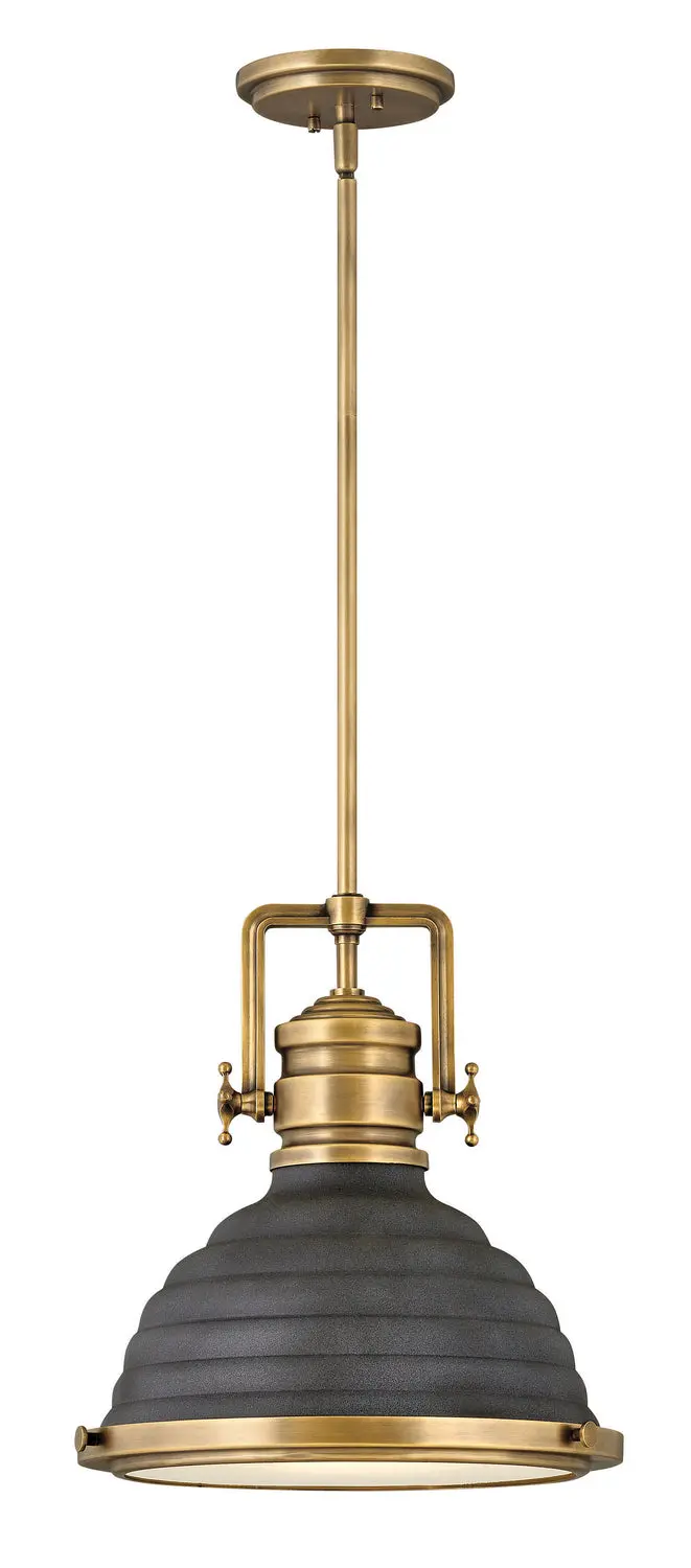 Keating Led Pendant In Heritage Brass 1