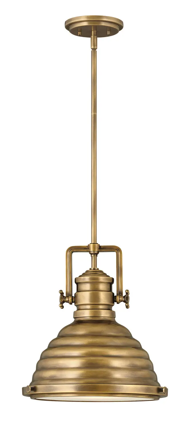 Keating Led Pendant In Heritage Brass 1