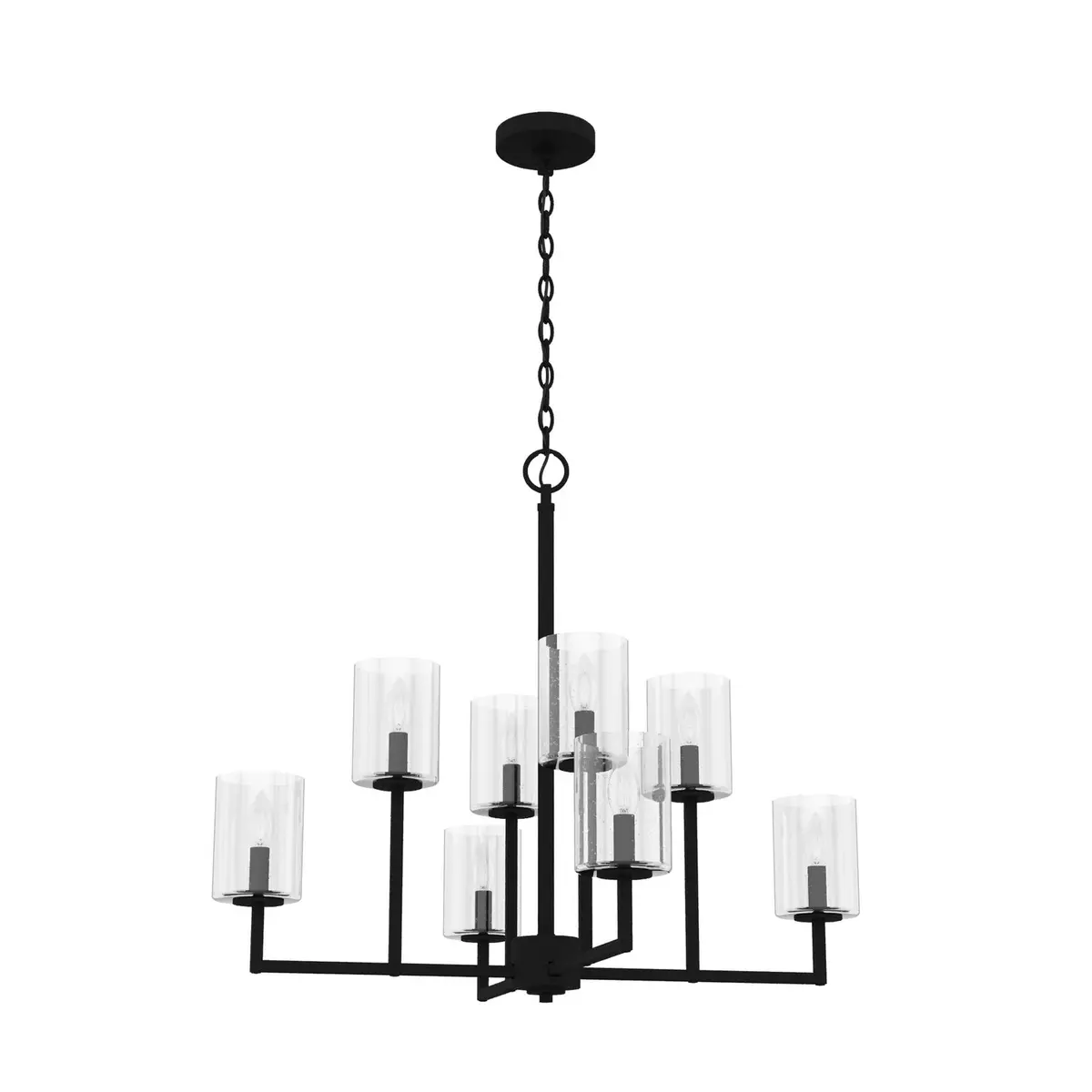 Kerrison Eight Light Chandelier In Natural Black Iron 1