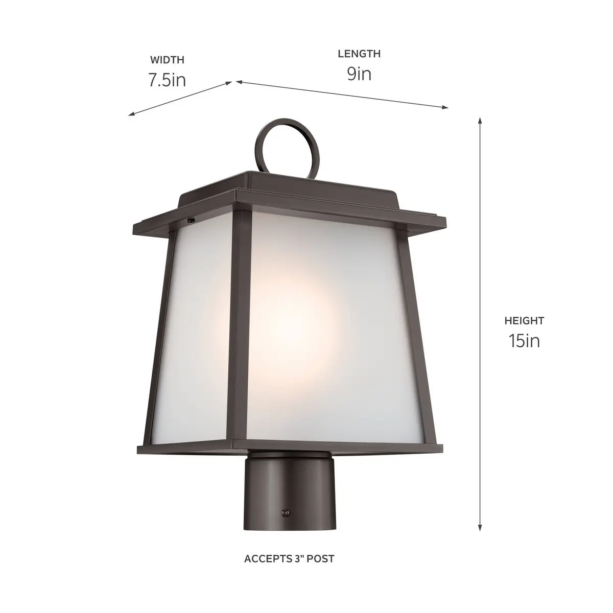 Kichler One Light Outdoor Post Lantern 1