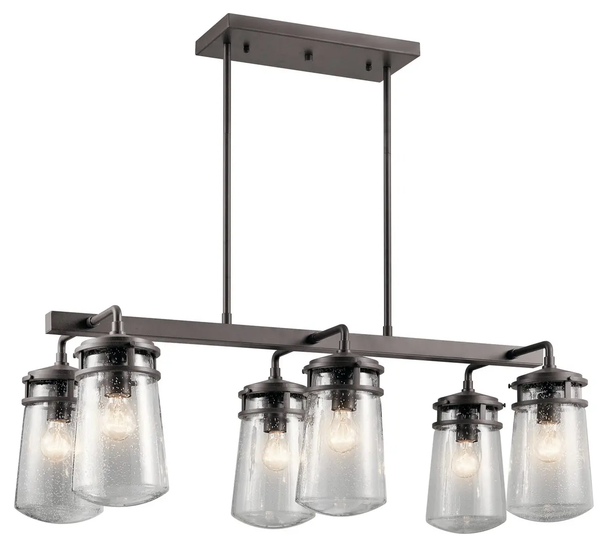 Kichler Six Light Outdoor Linear Chandelier 1