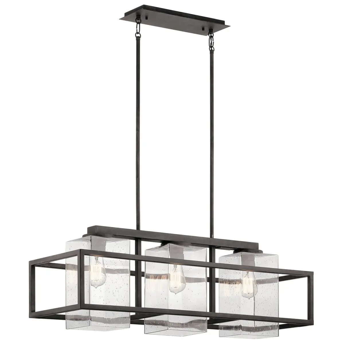 Kichler Three Light Outdoor Linear Chandelier 1