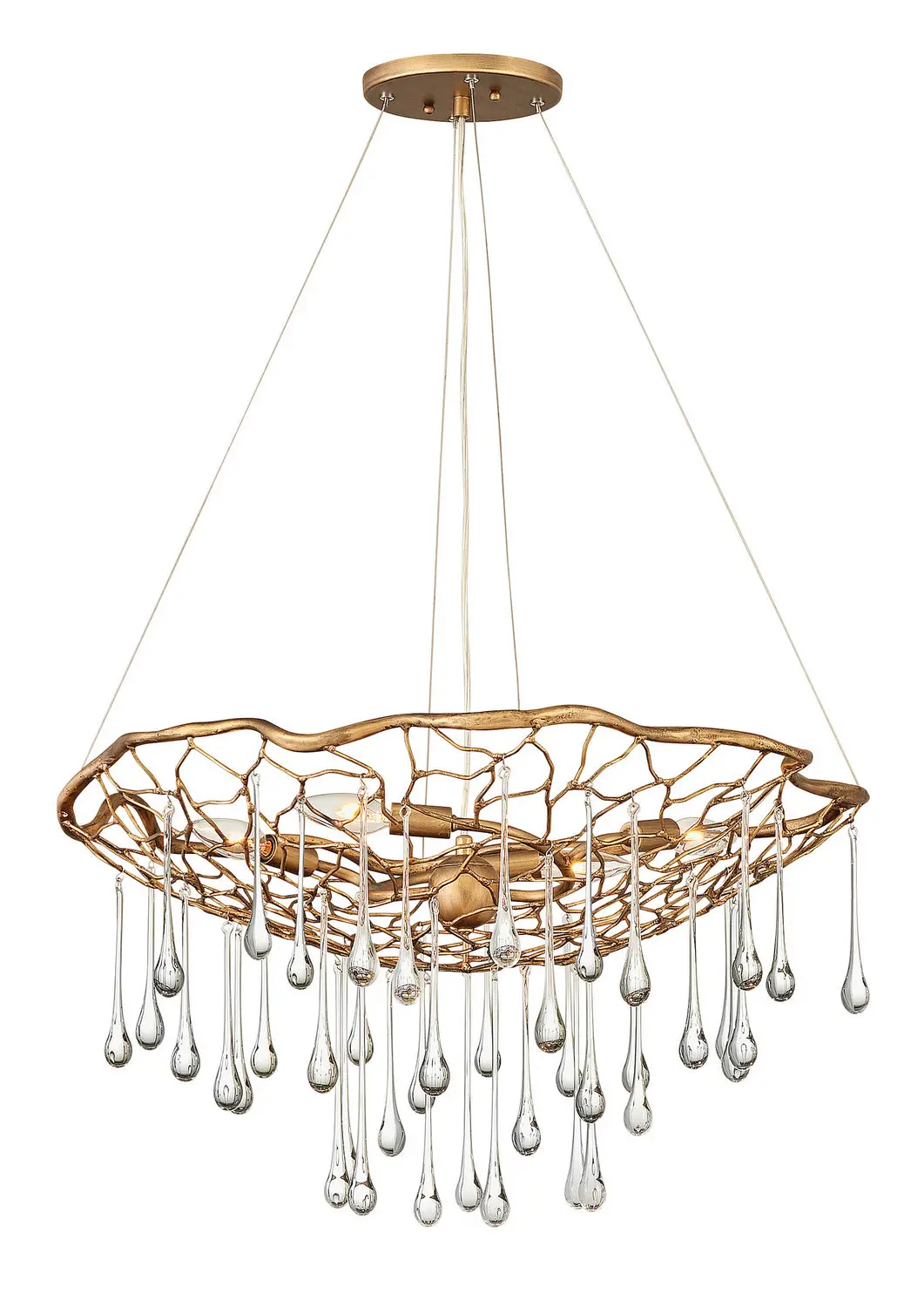 Laguna Led Chandelier In Burnished Gold 1
