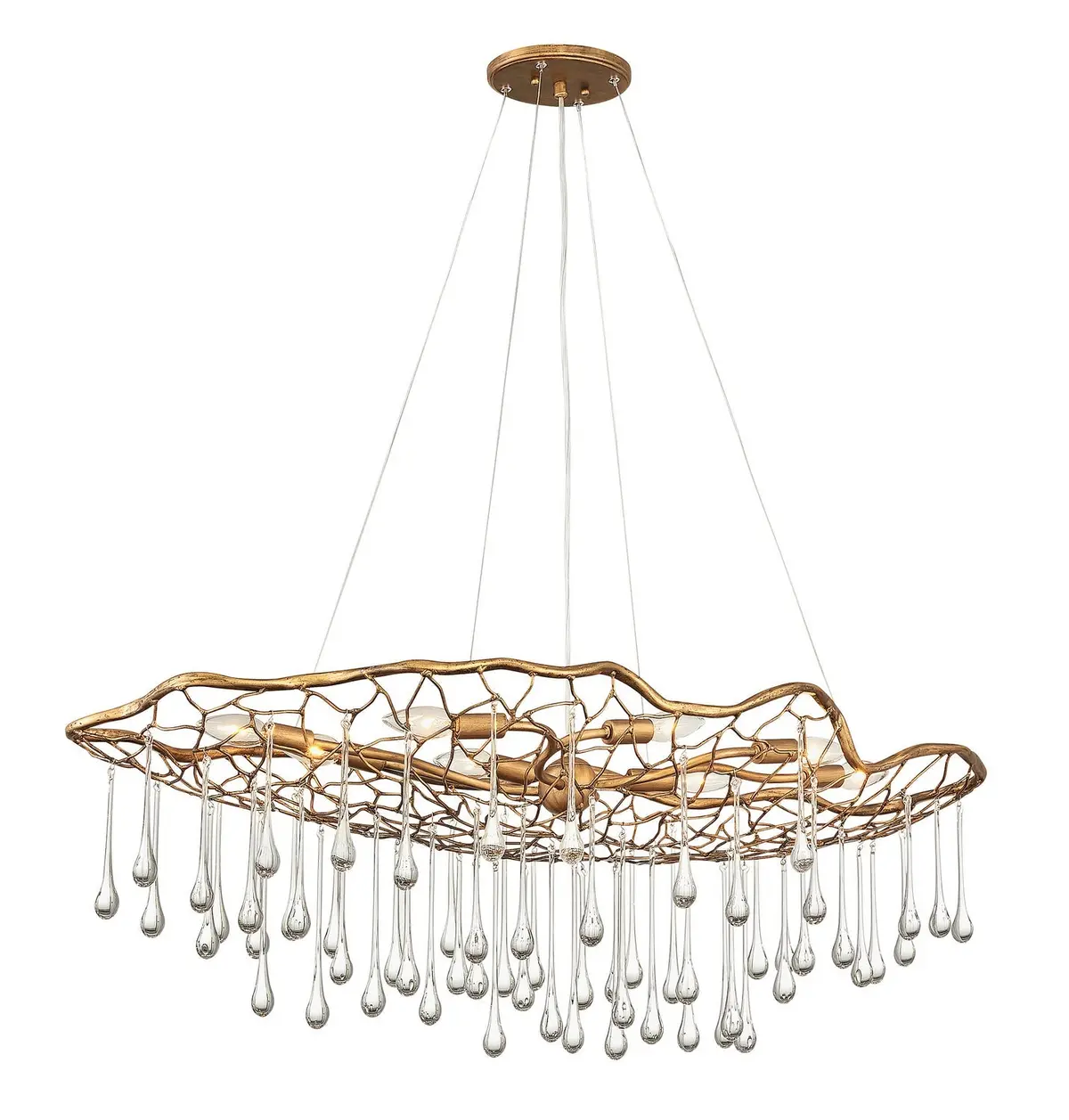Laguna Led Chandelier In Burnished Gold 1