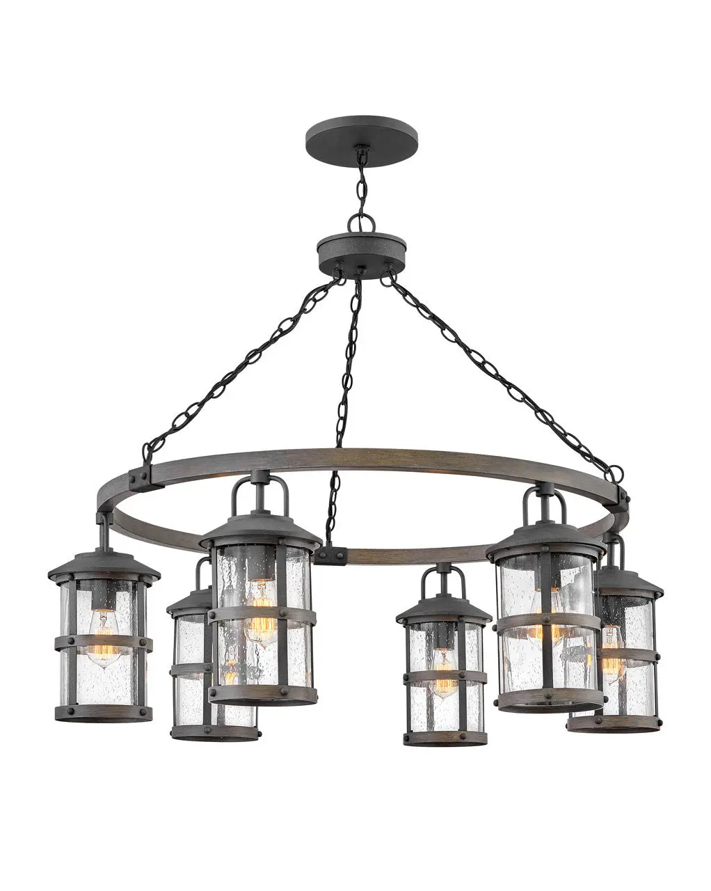 Lakehouse Led Lantern In Aged Zinc 1