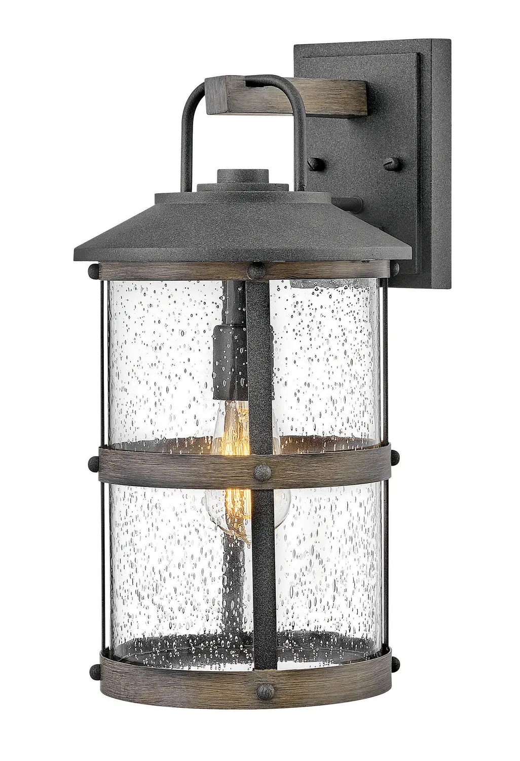 Lakehouse Led Outdoor Lantern In Aged Zinc 1