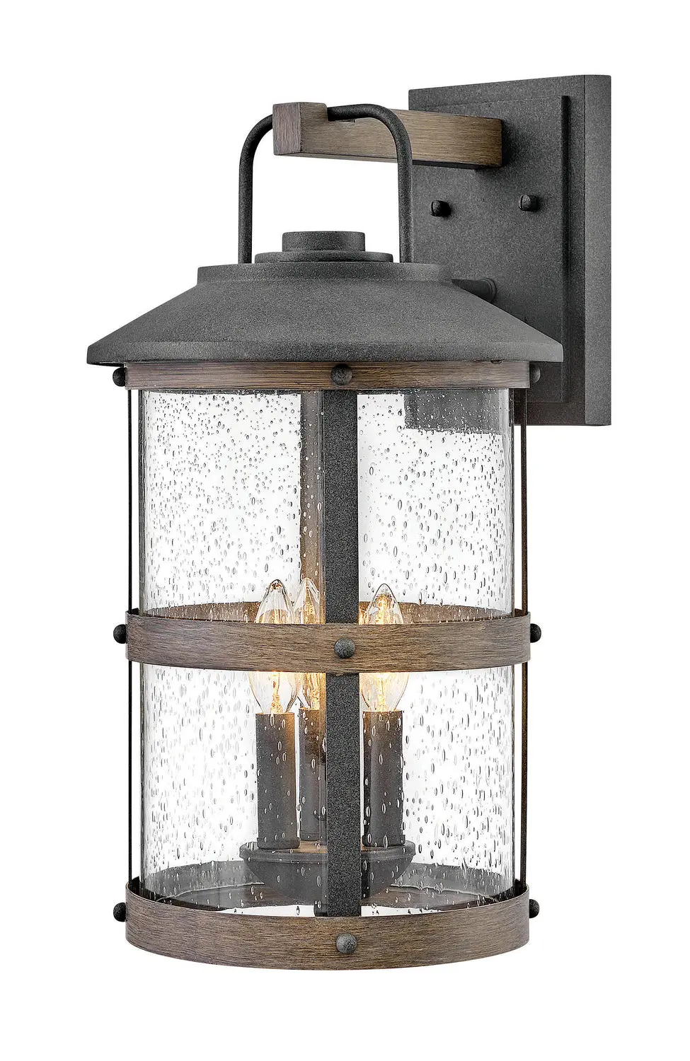 Lakehouse Led Outdoor Lantern In Aged Zinc 1