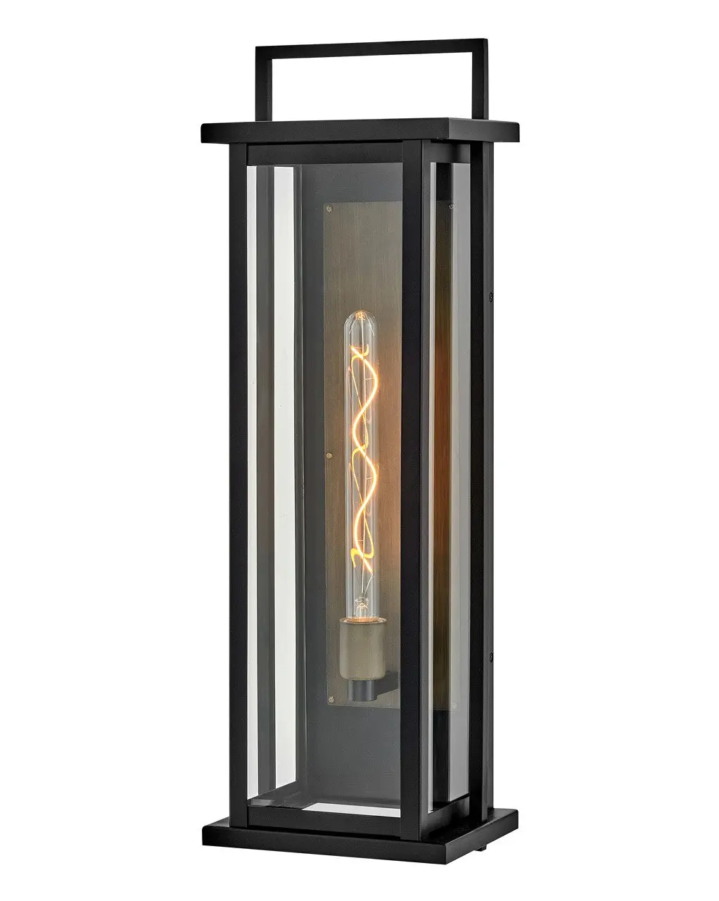 Langston Led Wall Mount Lantern In Black 1