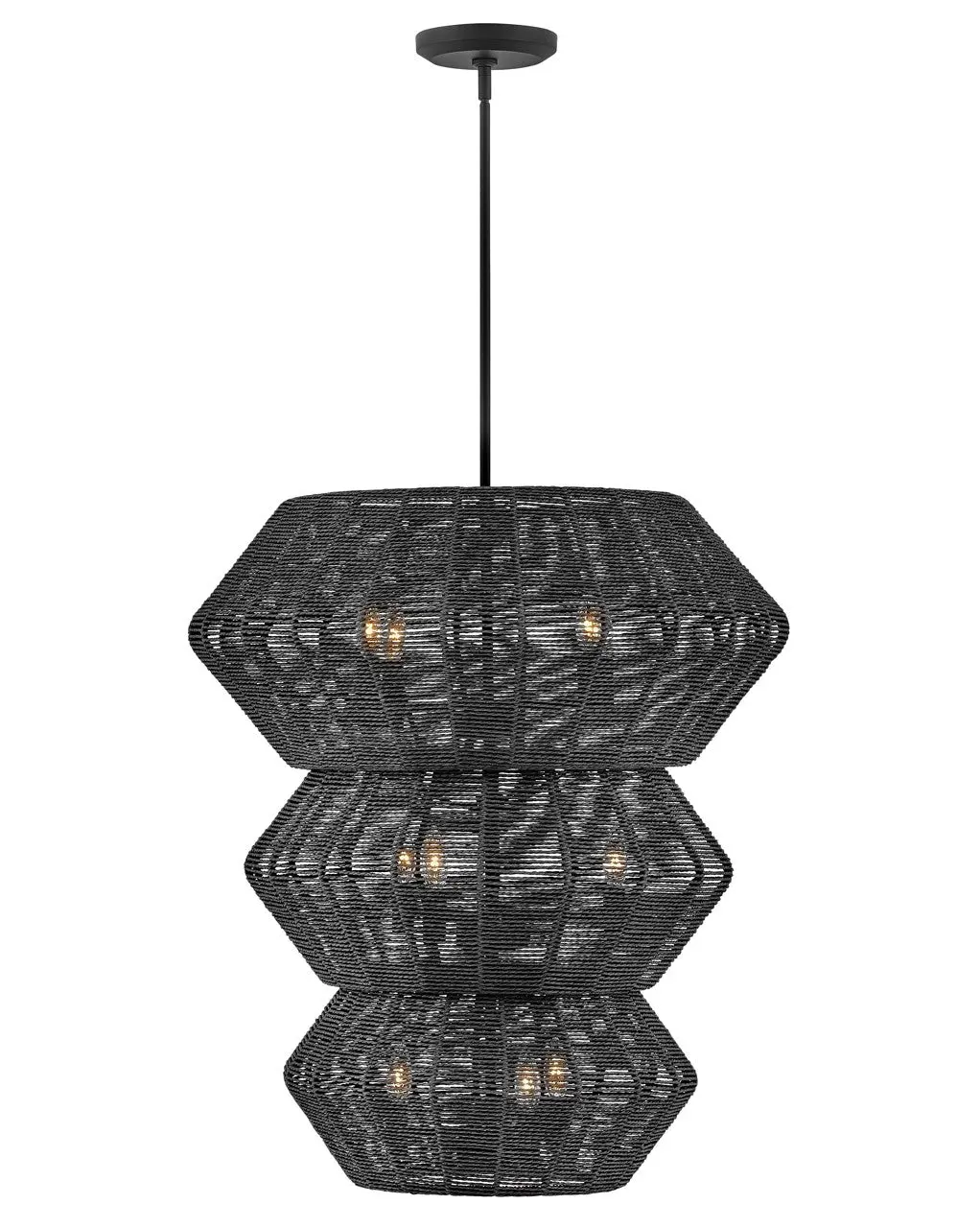 Luca Led Chandelier In Black 1