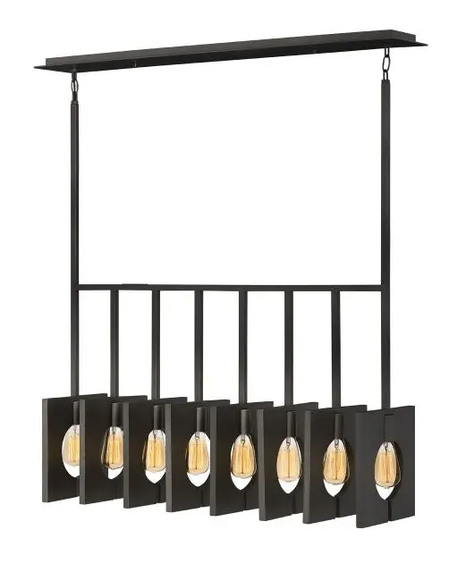 Ludlow Led Linear Chandelier In Brushed Graphite 1