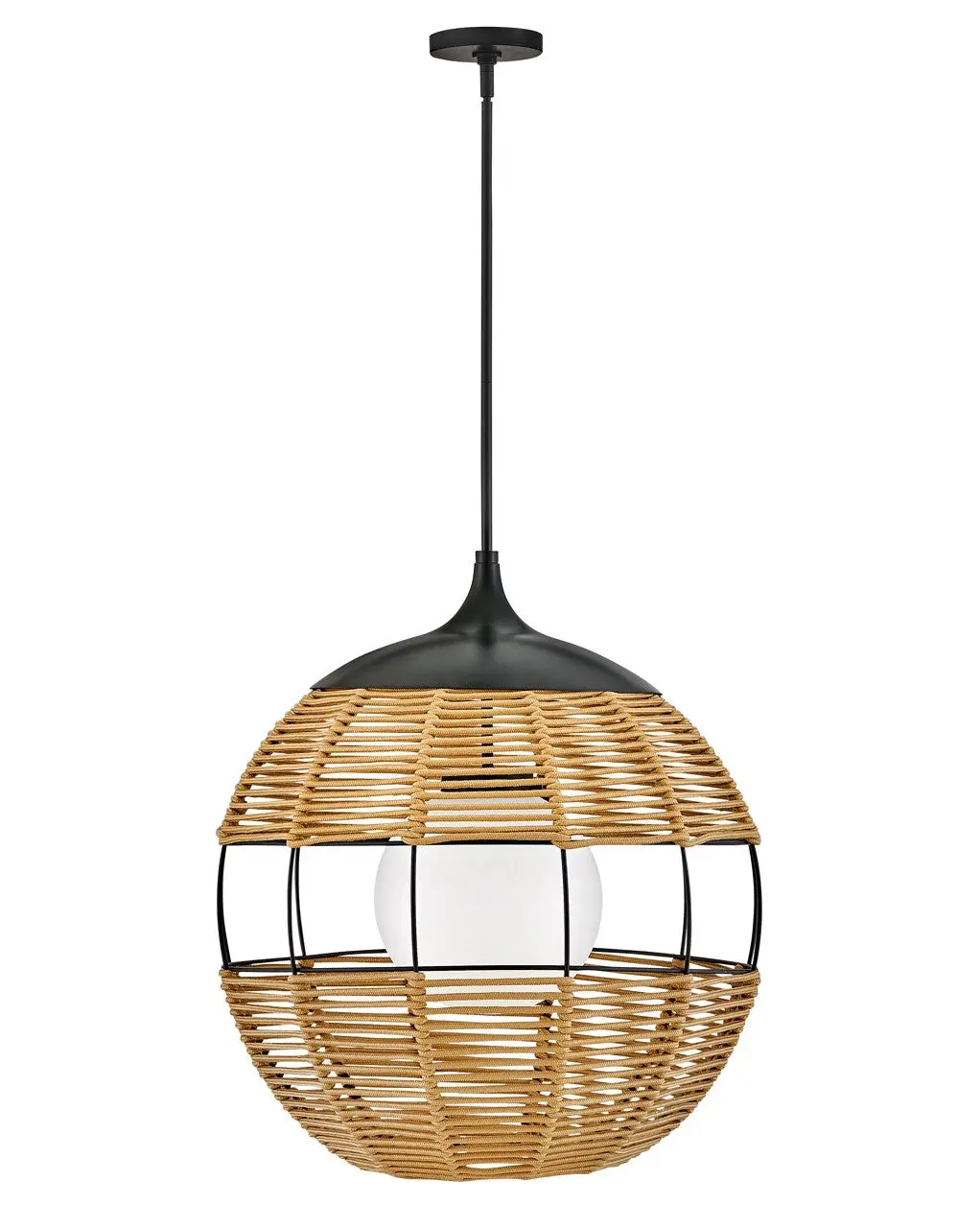 Maddox Led Hanging Lantern In Black 1