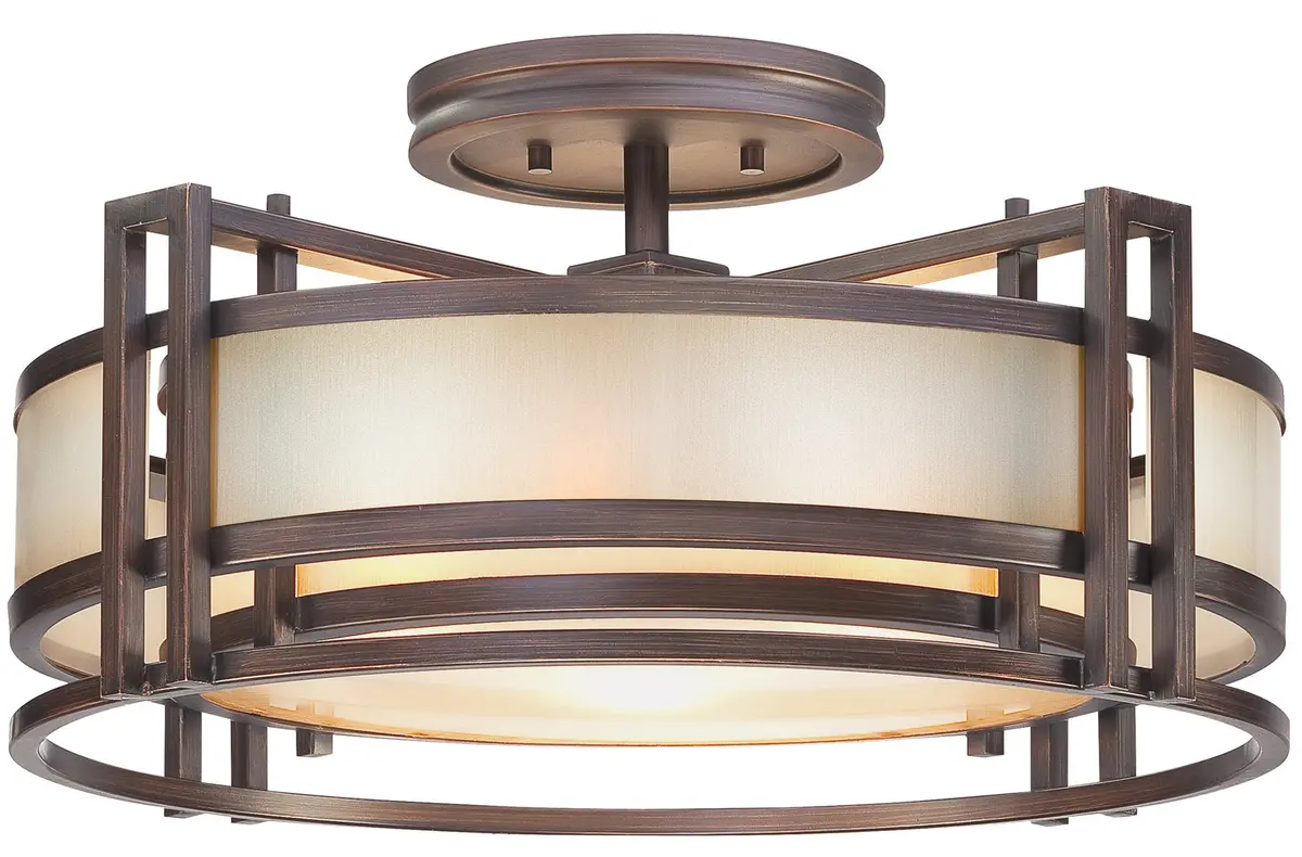 Metropolitan Three Light Semi Flush Mount 1