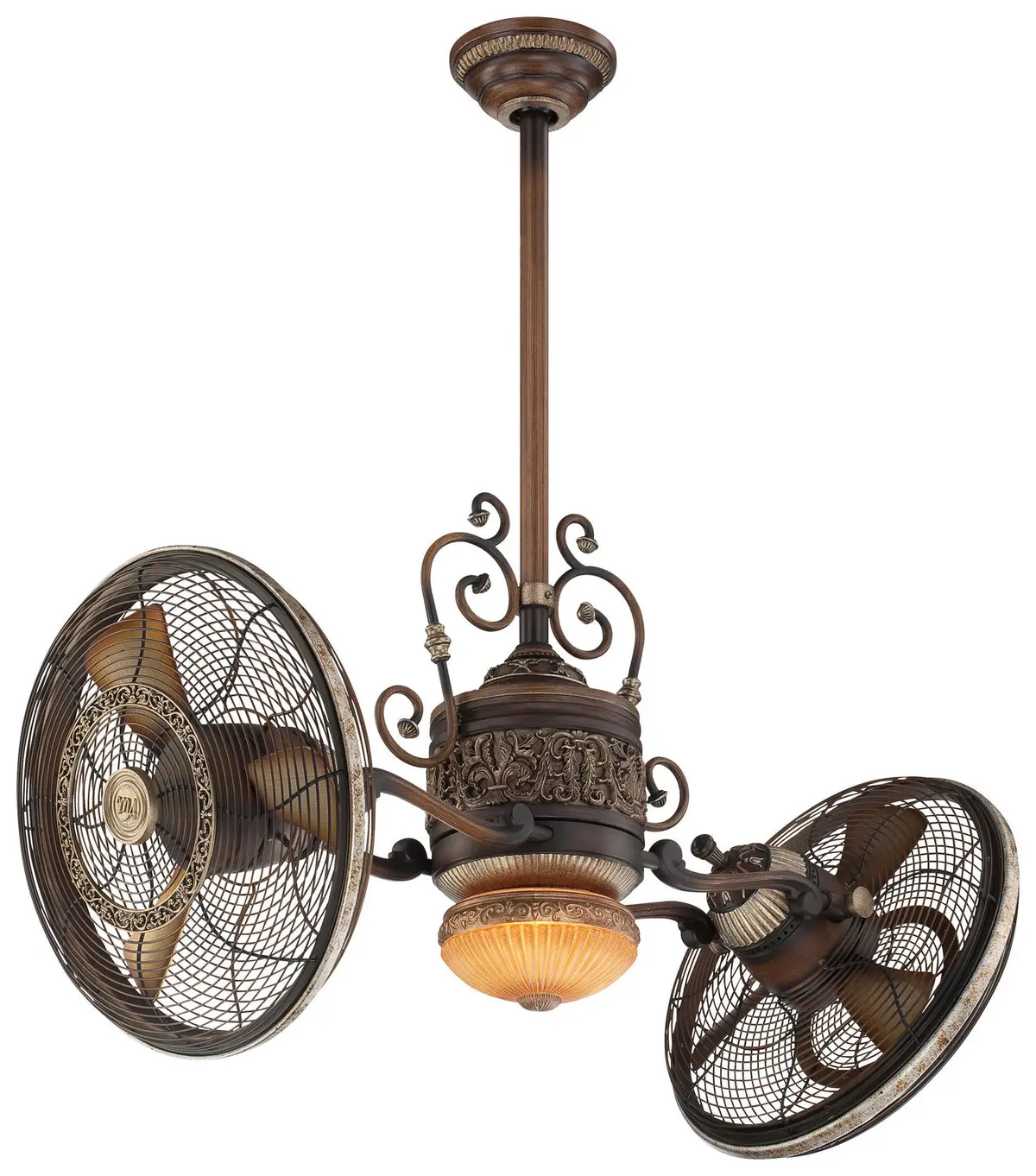 Minka Aire Traditional Gryo 42" Rotating Fan With Led And Wall Control 1