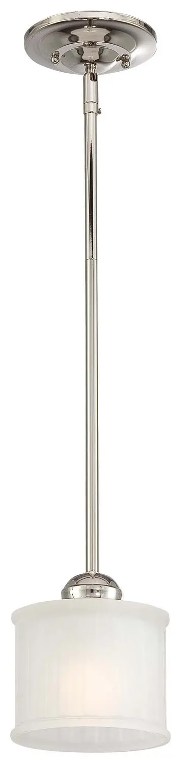 Minka Lavery 1730 Series One Light Mini Pendant In Polished Nickel 1
