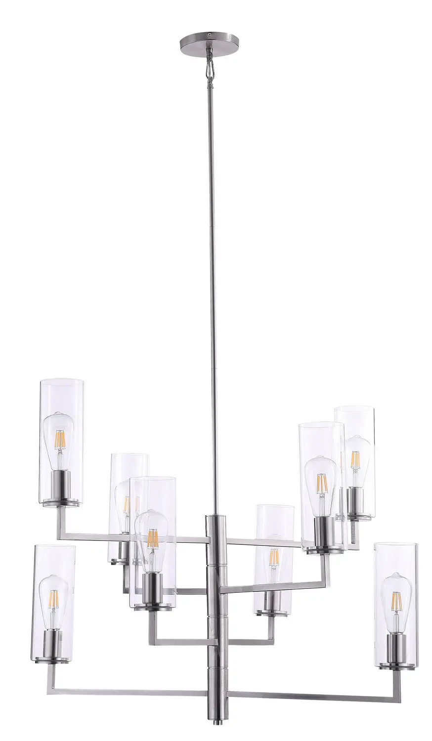 Minka Lavery Acacia Eight Light Chandelier In Brushed Nickel 1