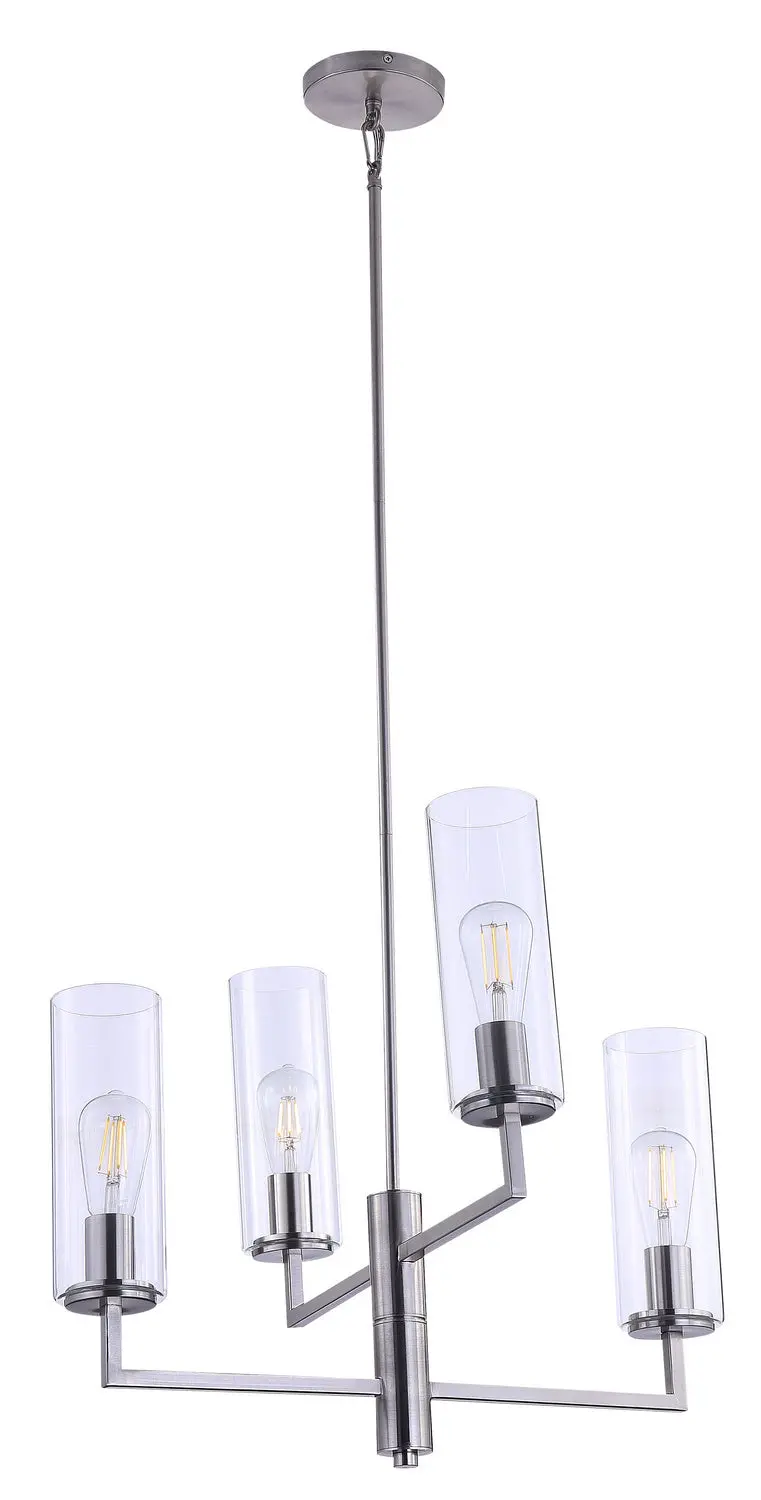 Minka Lavery Acacia Four Light Chandelier In Brushed Nickel 1